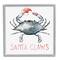 Stupell Industries Santa Claws Holiday Crab Framed Giclee Art